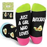 HAPPYPOP Funny Avocado Gifts - Novelty Socks for Fruit Lovers, Fruit Gifts for Women, Valentine's Day Gift