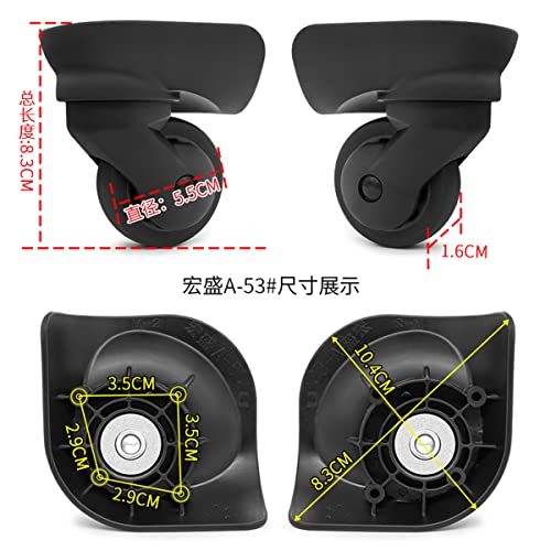 Replacement Luggage Wheel Repair Suitcase Bag Parts Spinner Wheels Casters for Travel Customs Box A-53-YF2