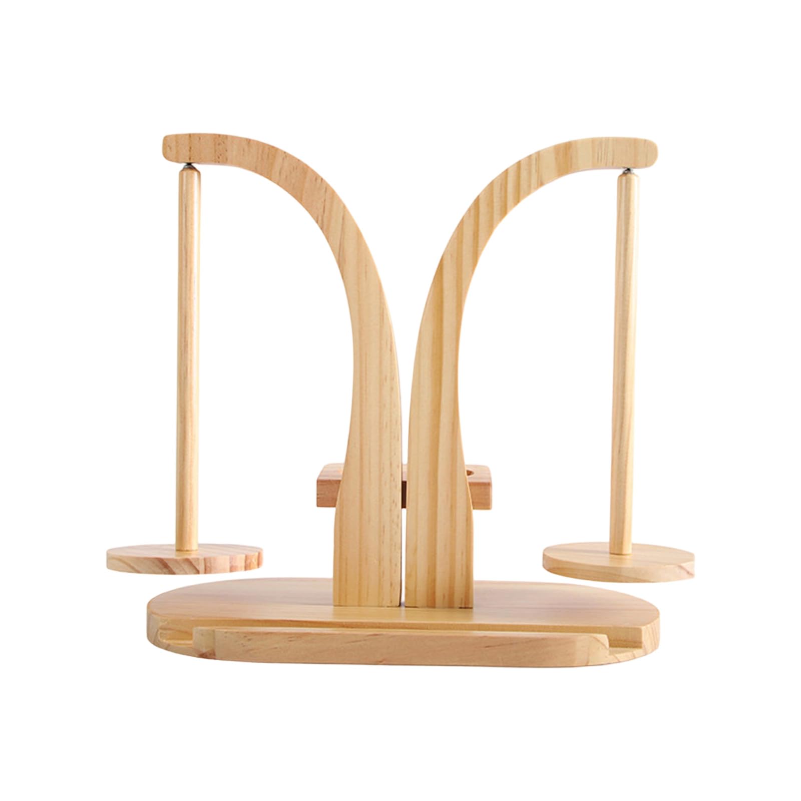 APGLSXY Rotating Wooden Thread Spool Yarn Holder Wood Yarn Holder Desktop Thread Organiser Stand for Knitting Project Stand