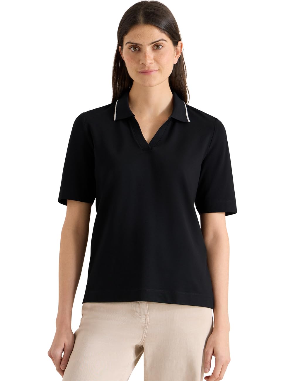 Cecil Kurzarm Poloshirt aus Piqué Ware