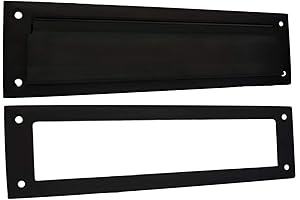 QCAA Solid Brass Mail Slot, Quality Brass Door Mailbox