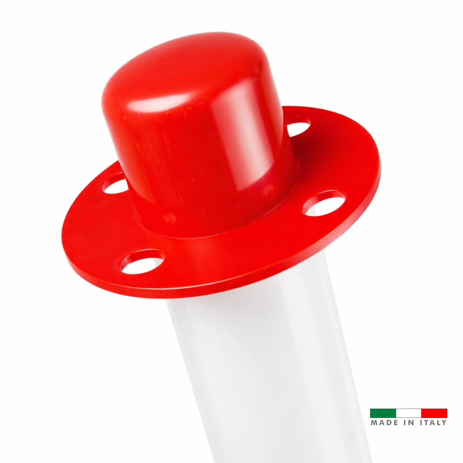 OWIJI Paletti Delimitazione in Plastica con Catena Bianchi e Rossi 2 Unità Delimitatore Parcheggio 86x28 cm Transenne in Plastica Made in Italy Premium Quality Colonnine Segnapercorso Catena 2,5 Metri
