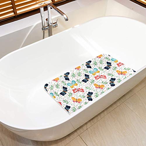 Alfombrilla de baño ovalada vintage con ventosas para toda la familia 6