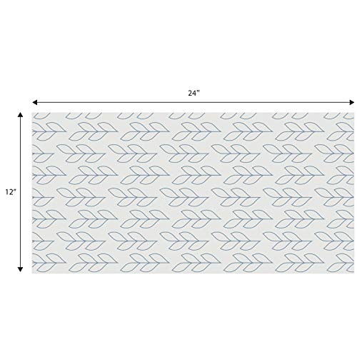 Envision Home Refrigerator Liners, Shelf Liner, Absorbent Fridge Liners, 12 Inch X 24 Inch, Slate Leaf Print, 6 Pack #TOP3