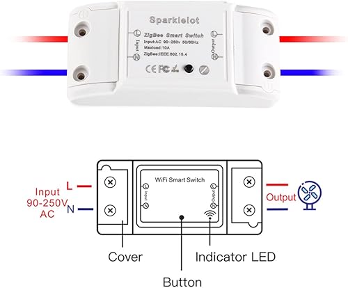 Miniatura 6 de Zigbee Smart Home WiFi Interruptor remoto inalámbrico, controlador de luz LED, módulo de relé de bricolaje, compatible con Alexa y Google Home