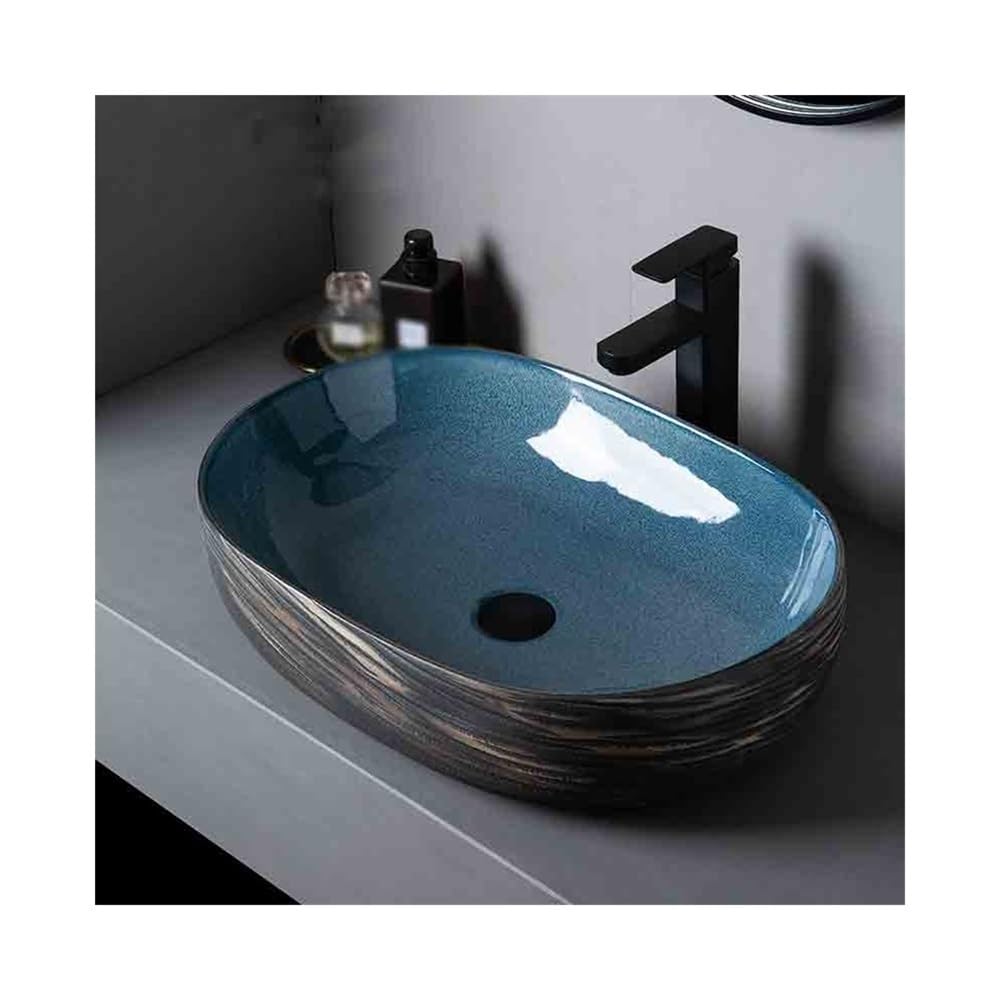 XPSHP25112 bathroom basin Oval Countertop Basin Bathroom Basin Washbasin Household Balcony for Cloakroom
