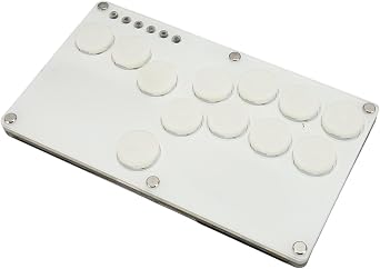 Fockety Fight Stick, USB Stick with 12 Mechanical Buttons & Macro Function, Mini Controller Joystick for , for PC, for SteamDeck, for MiSTerFPGA, for Android
