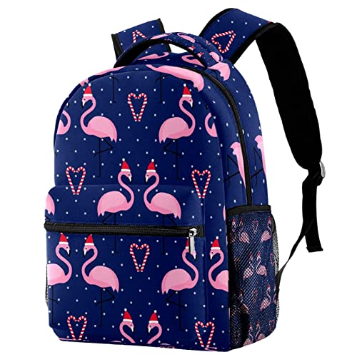 Chapeau de Noël et sac à dos flamant rose le cadeau de voyage parfait pour enfants