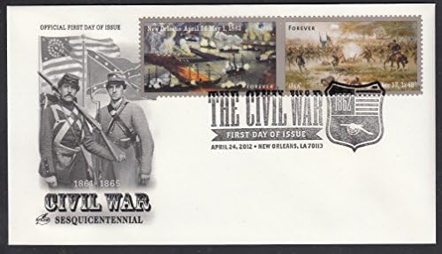 Civil War Sesquicentennial New Orleans, Antietam Collectible ArtCraft First Day Cover Stamp Cachet FDC Scott 4664-65