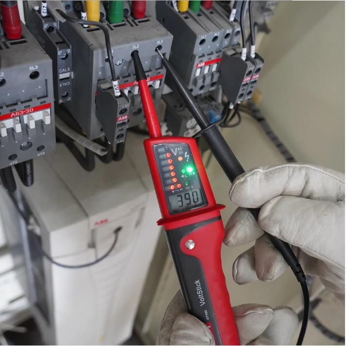 UNI-T UT15B UT15C AC/DC Voltage Tester UT18D UT18C UT18E RCD Handheld Digital Multimeter 690V Display Continunity Voltmeter(UT15C)