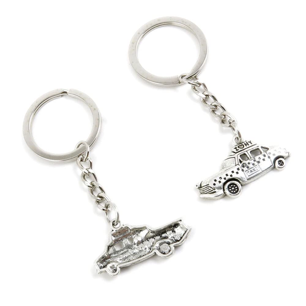 10 Pieces Keychain Charms & Blank Cabochon Bases - Butterfly Design, Antique Silver Zinc Alloy - View #4