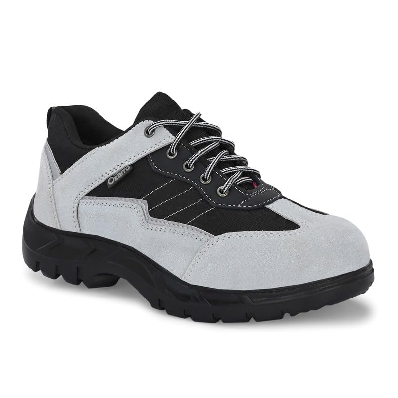 Ozarro Grey Genuine Suede Leather Steel Toe Safety Shoe M4435,08 (B0DGGXNJG9) Amazon Price History, Amazon Price Tracker