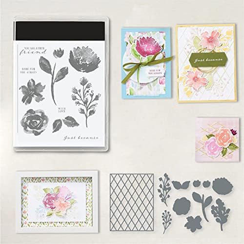 Stamps and Dies for Card Making,DIY Scrapbooking Arts Crafts Stamping,Metal Cutting Dies Stamps Arts Supplies,Silicone Stamps for Gifts (5466)