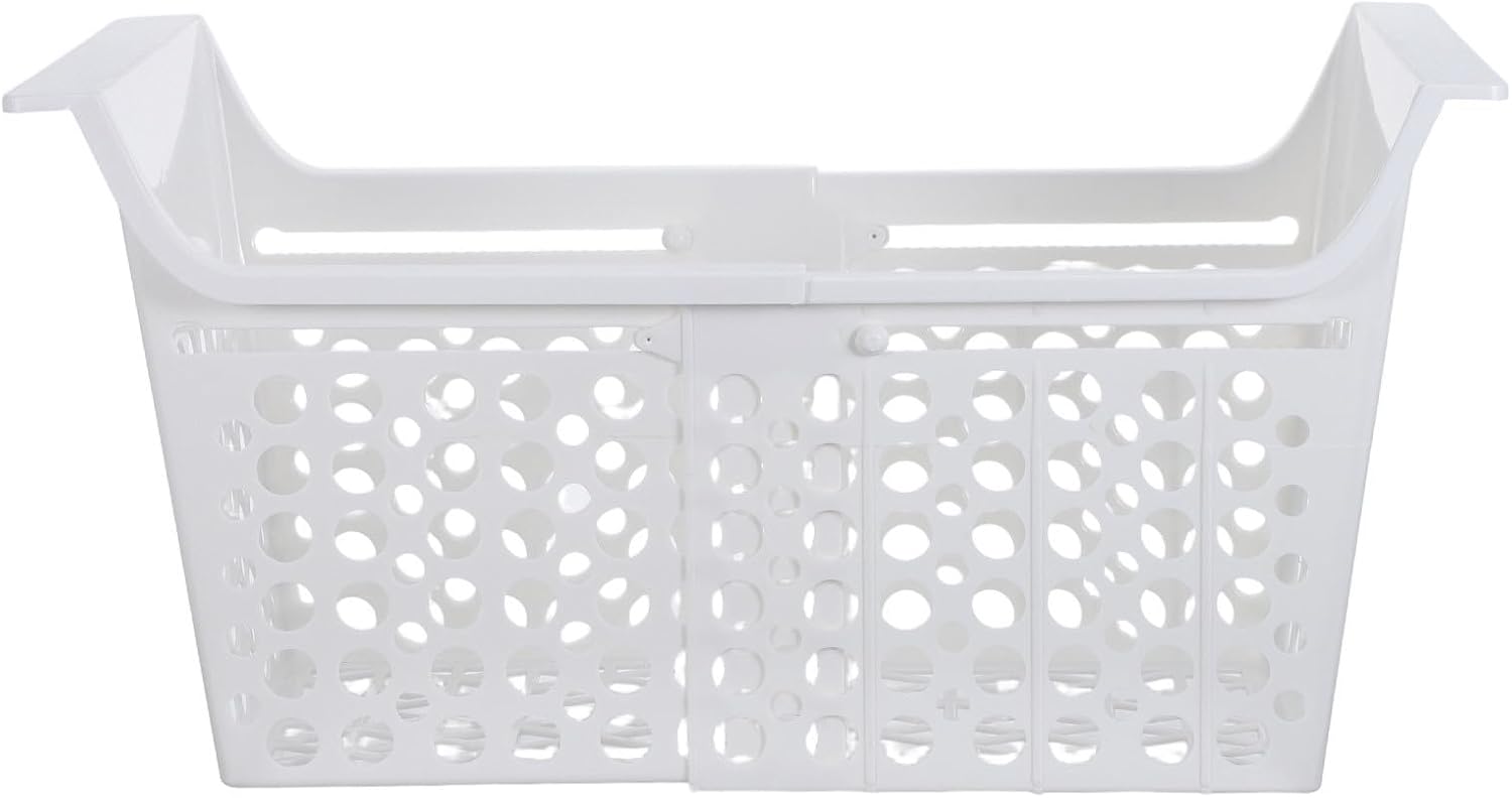 Expandable Freezer Organizer Bins, Plastic Adjustable Storage Basket