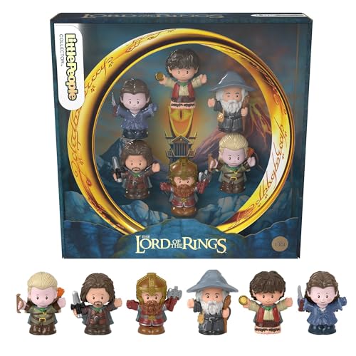 Image of Little People Collector The Lord of the Rings Movie Special Edition Set for Adults & Fans, 6 Figures in Display Package
