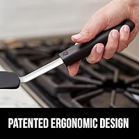 Vista 6 de GORILLA GRIP Espátula de silicona flexible de grado alimenticio, cabezal resistente al calor para sartén antiadherente, mango de goma suave