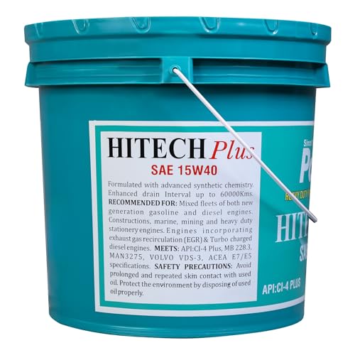 Image of PALCO Hitech Plus 15W40 Diesel Engine Oil 10 Litre for Heavy Duty Cars, Commercial Vehicles & Turbocharged Diesel Engines, EGR Compatible