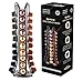Price comparison product image Ever Rich ® Tower 40 Nespresso Coffee Capsule Pod Holder - Rotating Design (Black Flower 40)