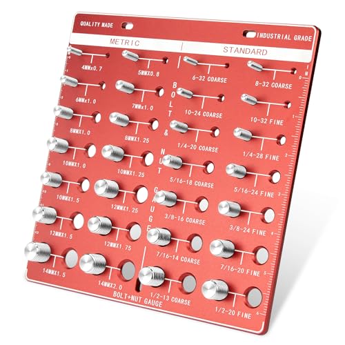 Caikvwen LIANGUI00001 Thread Checker, Professional Nut And Bolt Thread Checker With 28 Sizes, Premium14 Metric & 14 Standard Identibolt, Accurate Thread Gauge cover