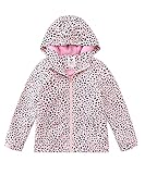 M2C Girls Outdoor Floral Fleece Lined Light Windproof Jacket with Hood