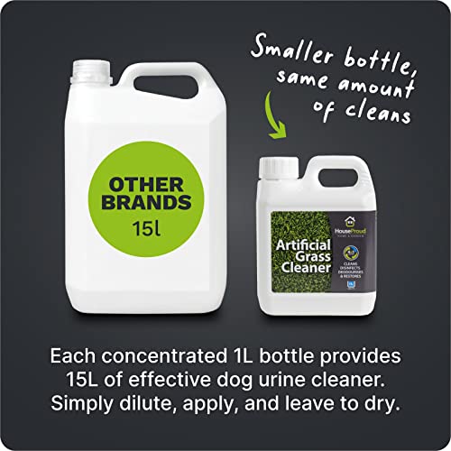 HouseProud Artificial 4in1 Grass Cleaner 1L Super Concentrate: Makes 15 Litres, Pet & Child Safe, Removed Urine - Image 4