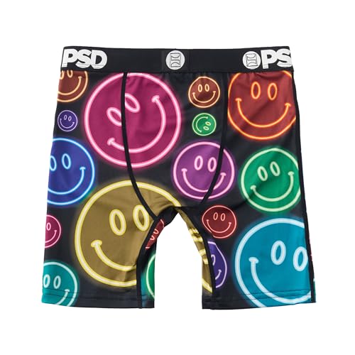 Image of PSD Underwear Youth Boys Boxer Briefs - Smiley Print, Comfortable Active Underwear for Boys, Boys Underwear Packs & Singles
