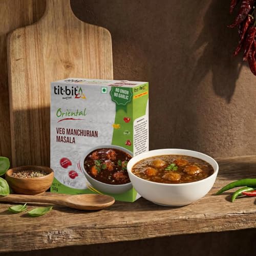Image of Tit-Bit Manchurian Masala Mix Pack of 5 (250g) No Onion No Garlic - Restaurant Taste at Home - Quick & Easy Cook in Minutes - Manchurian Gravy Mix Seasoning