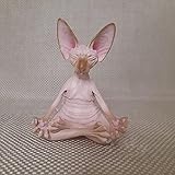 Gato esfinge en postura de yoga. Lindo hasta los extremos, cuando estás meditando con él a tu lado, también estarás muy feliz. El regalo perfecto para los amantes de los gatos o yoguis.