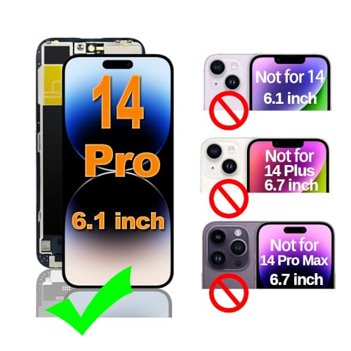 Fixerman for iPhone 14 Pro Screen Replacement 6.1 inch 3D Touch LCD Display Digitizer Assembly with Repair Tools