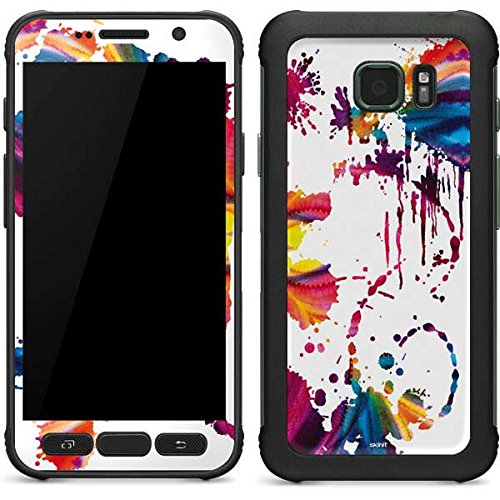 Skinit Decal Phone Skin Compatible with Samsung Galaxy S7 Active - Originally Designed Chromatic Splatter White Design
