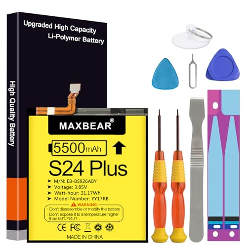 MAXBEAR Galaxy S24 Plus Battery 5500mAh Replacement Kit