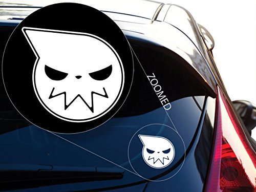 de Soul Eater Manga Anime Decal Sticker for Car Window, Laptop (5.5" inches (White)