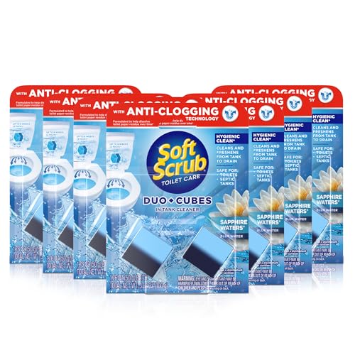 Soft Scrub In-Tank Toilet Cleaner Duo-Cubes Sapphire Waters 2 Ct (Pack of 7) Cleans & Freshens Helps Fight Toilet Ring Hard Water & Limescale Stains