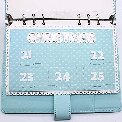 KSCRAFT Christmas Calendar Planner Set Metal Cutting Dies Stencils for DIY Scrapbooking/Photo Album Decorative Embossing DIY Paper Cards