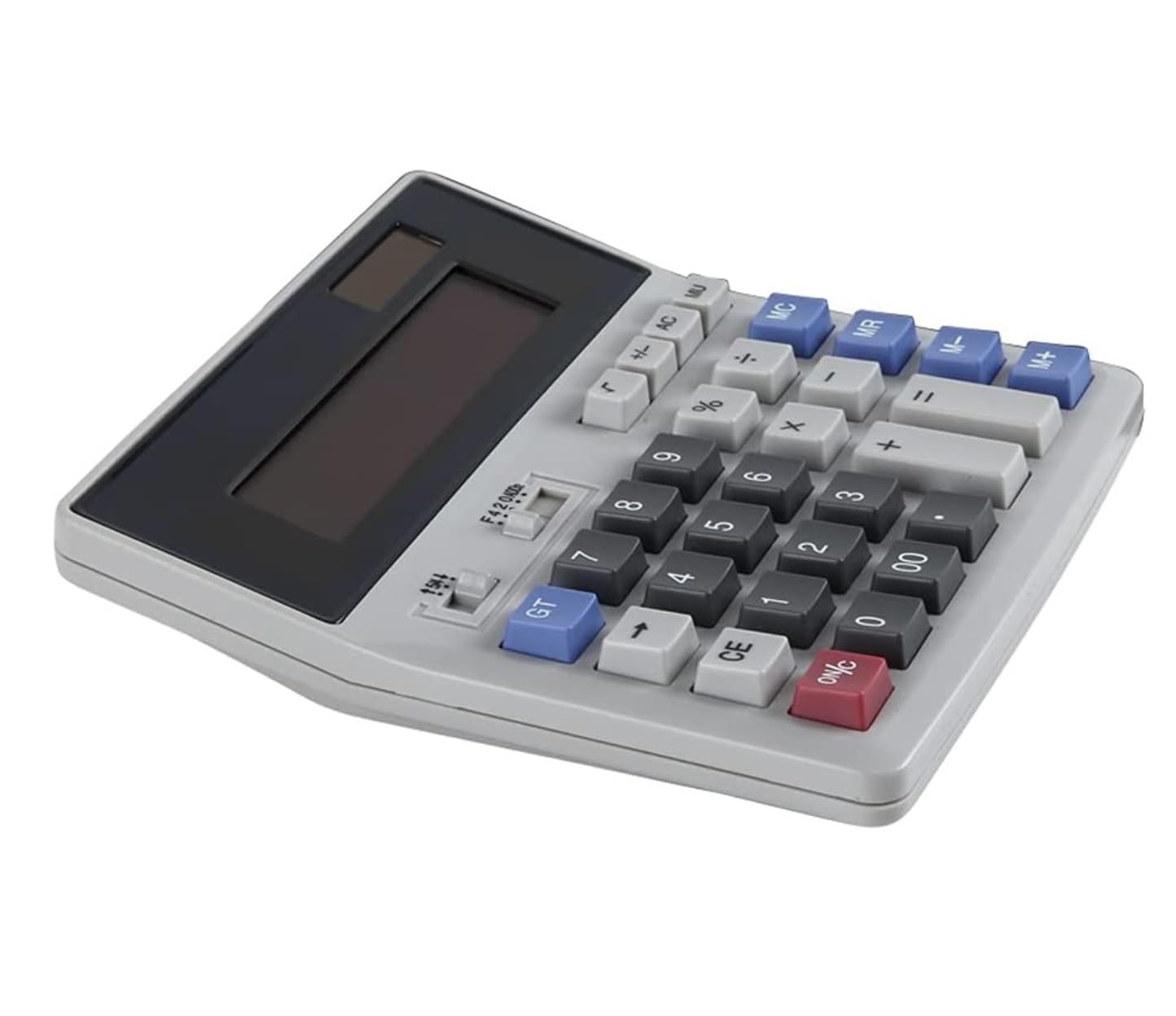 Calcolatrice per Ufficio Calcolatrice Elettronica da Tavolo A 12 Cifre, Tasti della Tastiera, Ampio Display LCD, Batteria Solare, Doppia Alimentazione Scuola