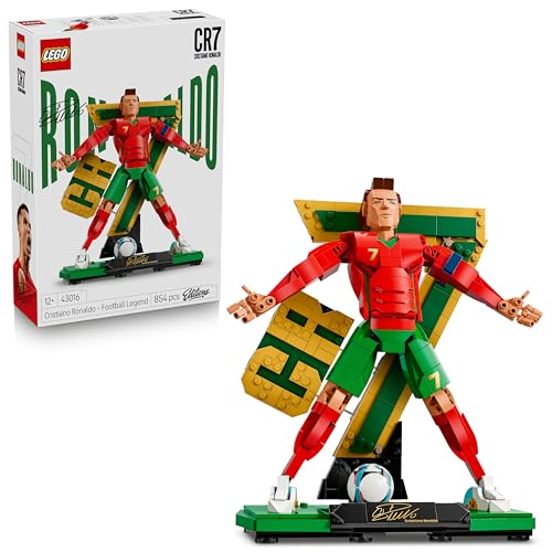 LEGO Editions Cristiano Ronaldo – Leggenda del Calcio Giocattolo - Kit Modellismo Action Figure 3D da Esposizione - Decorazione Cameretta - Regalo per Bambini e Bambine da 12 Anni e Fan Adulti - 43016