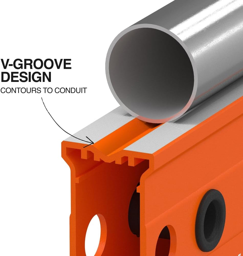 Klein Tools 93524MAG 24-Inch Box Level, Magnetic Box Beam Bubble Level, 3 Vials, High Visibility Orange, Aluminum Body, V-Groove and Magnet Track