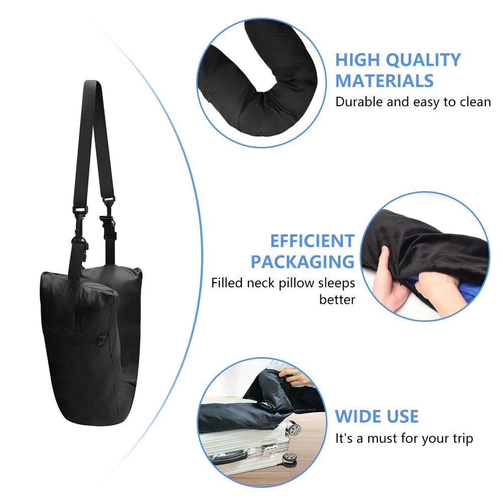 Cuscino Da Viaggio Riempibile Con Vestiti - Cuscino Cervicale Multifunzione Per Auto E Aereo - Foto 2