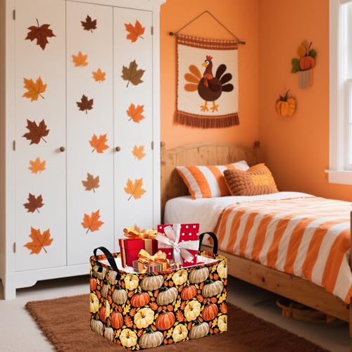Image of Rec Box Hamper Storage Basket Collapsible Organizer Bin Gift Shelf Baskets for Home and Kitchen Storage