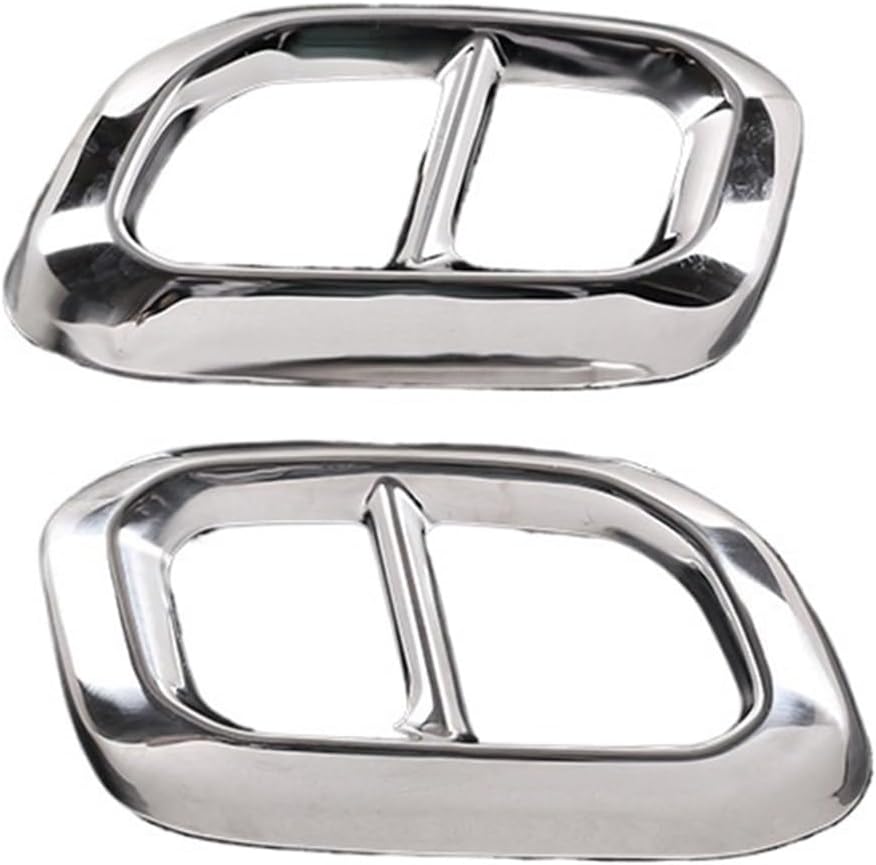 ABS Car Exhaust Muffler TailPipe Trim Cover Tip Frame Accessories Compatible With Mercedes Benz GLE GLC GLS W167 X253 X167 2019-2022(Black)