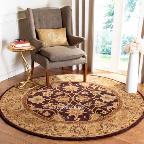 Image of 4x6 Ft Wool Tufted Rug - Compact Handcrafted Carpet for Small Living Rooms, Bedrooms & Study Areas