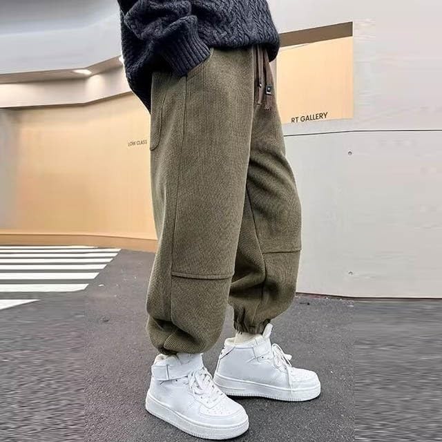 Boys Active Sweatpants for Kids Drawstring Elastic Joggers Fleece Lined Warm Pants Comfortable Breathable2