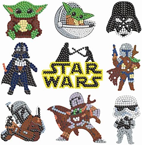 Weadatty 5D Diamond Painting Kits for Kids, 9 Pcs Diamond Painting Stickers Paint with Diamonds DIY Mosaic Sticker Art for Children and Adults