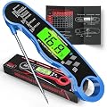 AWLKIM® Meat Thermometer Digital - Fast Instant Read Food Thermometer for Cooking, Candy Making, Outside Grill, IP67 Waterproof Kitchen Thermometer with Backlight, Stocking Stuffers for Men - Blue