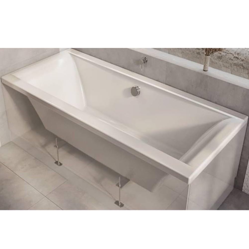 Milano Bath Only Elswick White 1700Mm X 750Mm Double Ended Square Bath