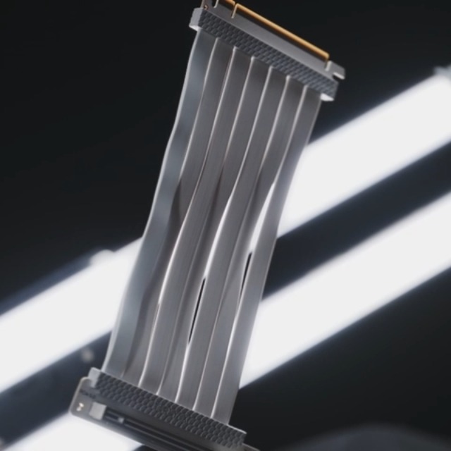 Image of TRYX String PCIE 5.0 x 16 White Riser Cable 200mm 128GB /s Vertical Graphic Card /GPU Mount Flexible PCIE 4.0 Support Near-Zero Signal Loss with EMI Shield for RTX 4090 /5070 /5080 /5090RX 9070XT /7900XT