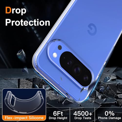 Image of REALCASE Silicone Google Pixel 10 5G Back Cover Case, Scratch Resistant Protective Crystal Clear Transparent Shock Proof Bumper Back Cover Case for Google Pixel 10 5G