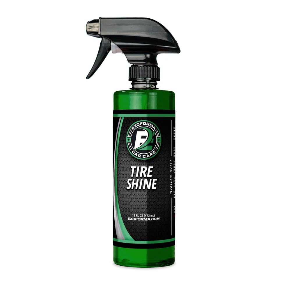 Tire Shine - Solvent Based Durable Tire Dressing, Easy to Apply & Lasts Weeks On Tires, Leaves Behind a Matte & Satin Deep Black Look