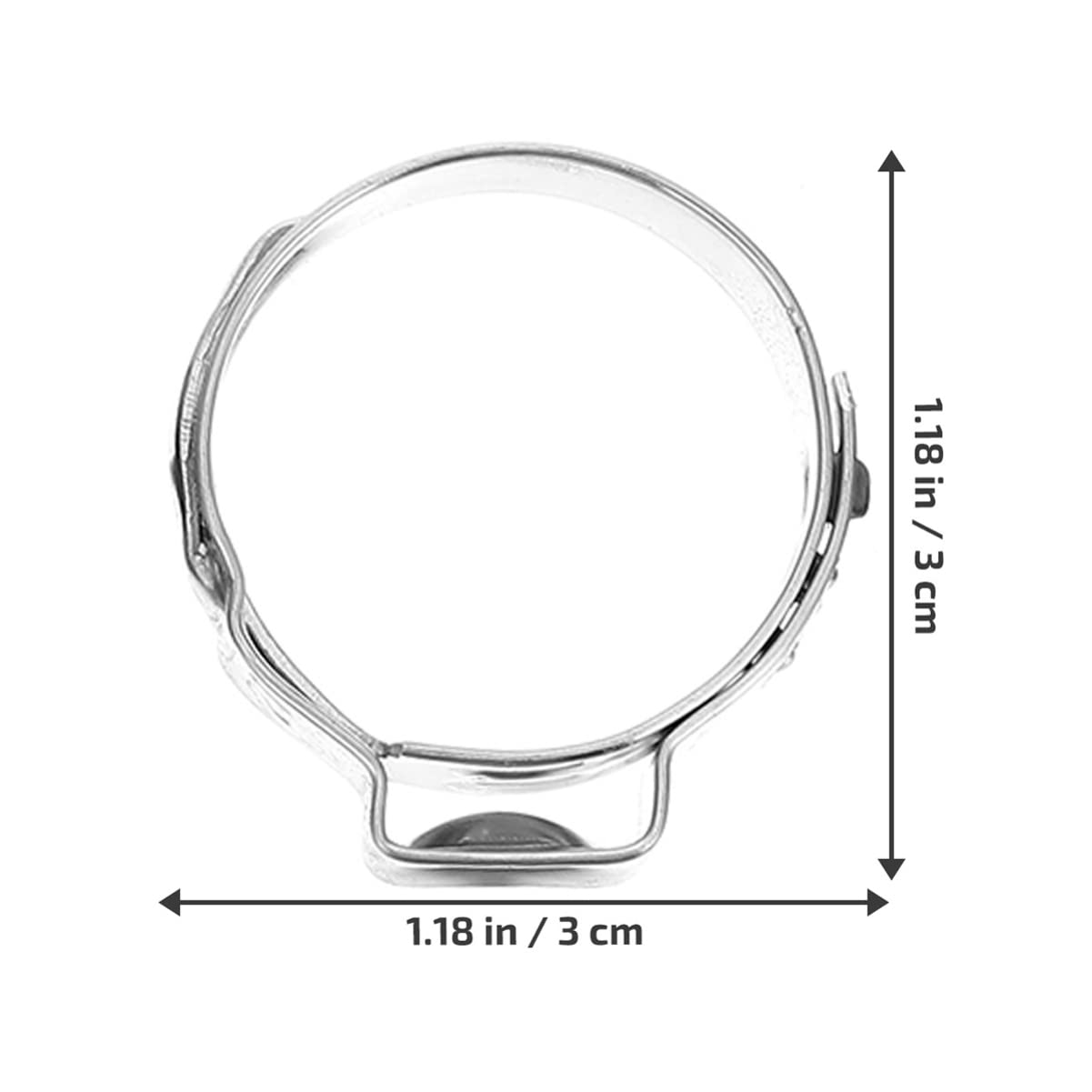 TEHAUX Stainless Steel Hose Clamps 80pcs Single Ear Clamps Versatile for Home Auto Industry