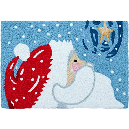 Jellybean Star Gazing Santa Indoor Outdoor Accent Rug